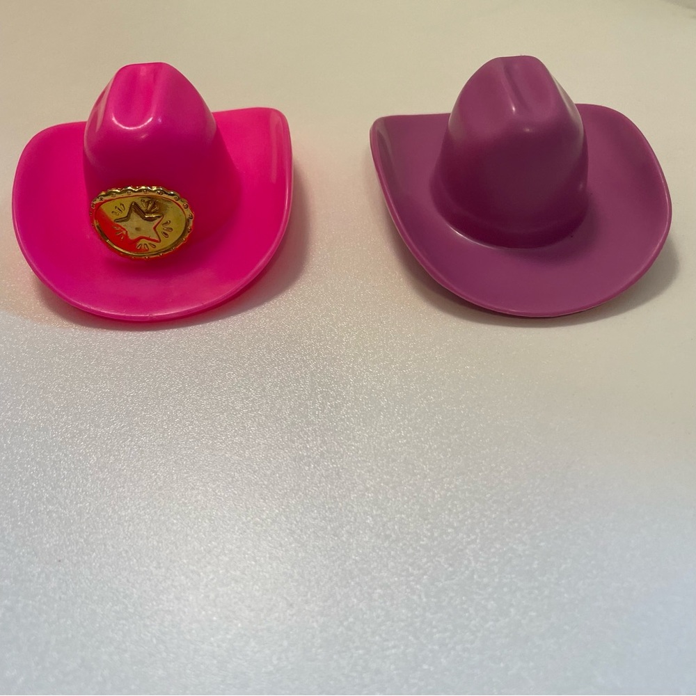 Barbie Pink an Purple Cowgirl Hats Vintage Mattel Unique Barbiecore
